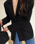 Retro Black Blazer for Women