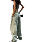 Casual Drawstring Waist Cargo Pants for Women