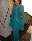 Elegant Retro Bodycon Dress with Long Sleeves