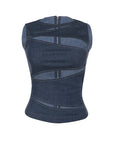 Summer Women's Sexy Hollow Denim Vest Top