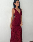 Summer Slim Fit V-Neck Floral Dress