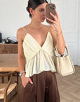 French Design Chic Summer Elegant Slim Fit Tank Top