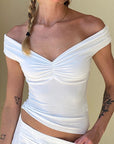 Off-Shoulder Ruffled Top for Women