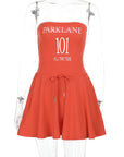 Stylish Letter Print Strapless Dress