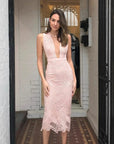 Elegant Lace Bodycon Evening Dress