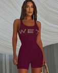 Casual Street Style Sleeveless Top with Rhinestones