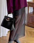Summer High Waist Sheer Maxi Skirt for Women