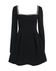 Elegant A-Line Dress with Square Neck