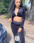 Stylish Two-Piece Set with Long Sleeve Top and Pants