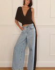 Fashionable Irregular Loose Deep V-Neck Top