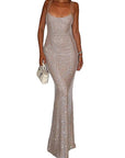 Stylish Shimmering Spaghetti Strap Dress