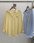 New Casual Long Sleeve Striped Polo Shirt