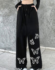 Spring Loose Drawstring Casual Straight Pants