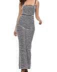 Summer Sexy Backless Striped Jumpsuit