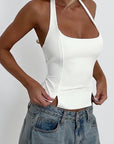 Trendy Halter Neck Slim Fit Tank Top