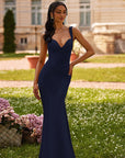 Chic V-Neck Bodycon Maxi Dress