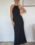 New Women's Backless Ruffled Dress