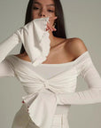 Sexy Off-Shoulder Long Sleeve T-Shirt