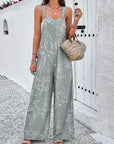 Summer Slimming Strap Jumpsuit with Floral Print