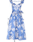 European Style Floral Tie Back Dress