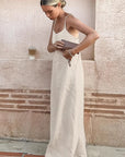 Summer Casual Cotton Linen A-Line Dress for Women