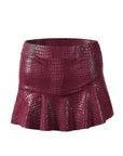 Fashionable Faux Leather Mini Skirt Pants for Women