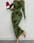Elegant Floral Print Dress for Women
