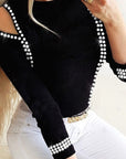 New Fashion Women's Hollow Rhinestone Top