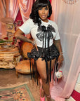 3D Butterfly Print Loose Top and Shorts Set