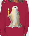 Fashionable Plus Size Printed Long Sleeve Top
