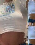 Trendy Women's Short Sleeve Crop Top