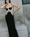 Elegant High-End Rhinestone Tassel Dress