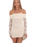 Sexy Ruched One Shoulder Lace Dress