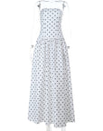 Elegant Polka Dot Strapless A-Line Dress