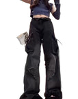 Y2K Vintage American Dark Denim Straight Leg Pants