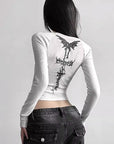Trendy Street Style Long Sleeve Crop Top