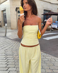 Casual Summer Pants Set with Sleeveless Top