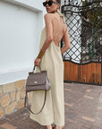 Casual Cotton Linen Halter Dress for Women