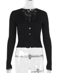 Stylish Deep V-Neck Long Sleeve Cardigan