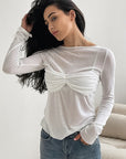 Trendy Knit Long Sleeve Top for Women