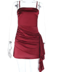 Strapless Mini Satin Dress for Women