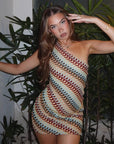 Sexy One-Shoulder Knitted Dress for Fall