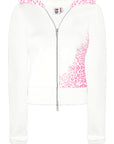 Trendy Pink Hooded Sweatshirt and High-Waisted Pants Set