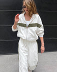 Fashion Color Block Sports Suit for Women
