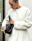 Chic V-Neck Buttoned Short Coat for Autumn Winter