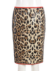 Fashionable Leopard Print Sequin Mini Skirt
