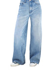 Loose Fit High Waist Wide Leg Jeans for Women