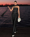 Stylish Slim Fit Square Neck Top and Skirt Set
