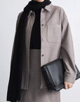 Elegant Two-Piece Set with Cardigan and Skirt