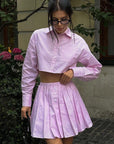 Stylish Striped Long Sleeve Tennis Set for Women